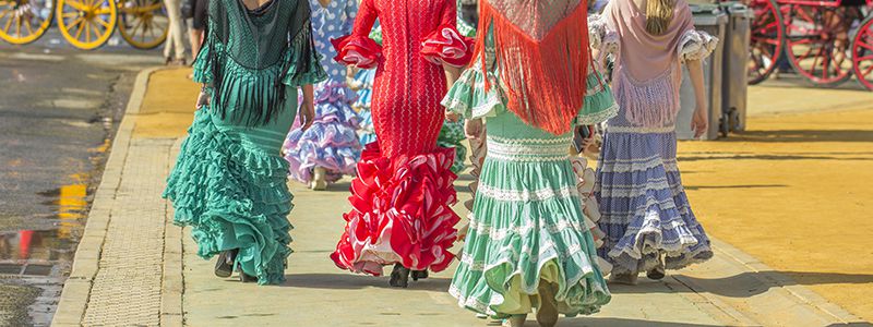 Flamenco dansare i Spanien under festivaltider.